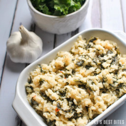 Creamy Kale Risotto with Parmesan