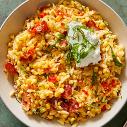 Creamy One-Pot Orzo With Corn and Bacon