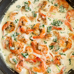 Creamy Parmesan and Spinach Shrimp