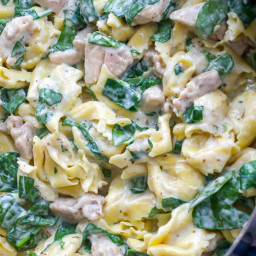 Creamy Parmesan Tortellini with Chicken and Spinach