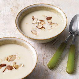 Creamy Parsnip and Apple Soup with Toasted Almonds 