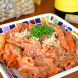 Creamy Pink Vodka Sauce With Penne