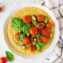 Creamy Polenta with Zucchini and Tomatoes – WellPlated.com