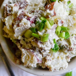 Creamy Potato Salad with Bacon and Chives