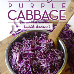 Creamy Purple Cabbage (with bacon)
