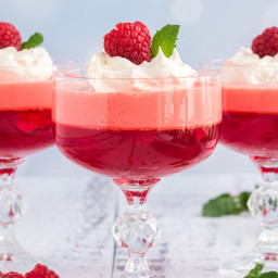 Creamy Raspberry Jello Parfaits