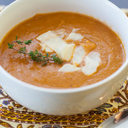 Creamy Roasted Tomato & Cauliflower Soup