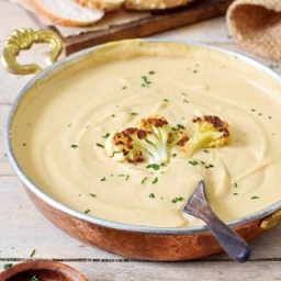 Creamy Roasted Vegan Cauliflower Soup Recipe
