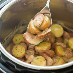 Creamy Sausage and Potatoes: Instant Pot or Skillet