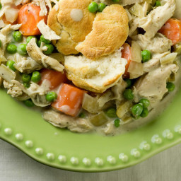 Creamy Slow Cooker Chicken with Biscuits
