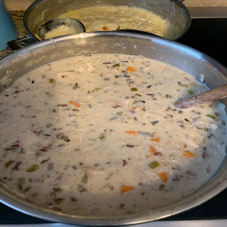 Creamy Smoked Chicken and Wild Rice Soup