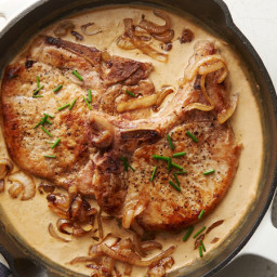 Creamy Smothered Ranch Pork Chops for Two
