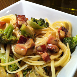 Creamy Spam And Broccoli with Pasta