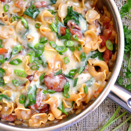 creamy spinach and sausage pasta