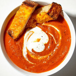 Creamy Tomato Soup with Cheese Toasties