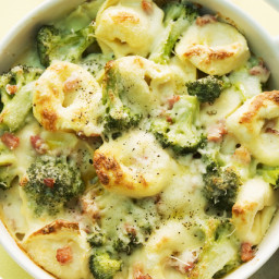 Creamy Tortellini and Broccoli Bake