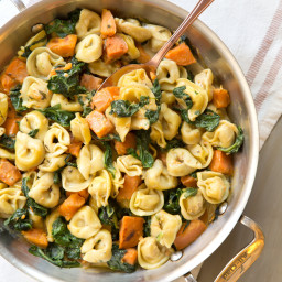 Creamy Tortellini with Sweet Potato and Spinach