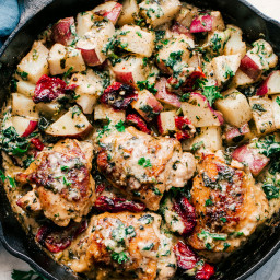 Creamy Tuscan Chicken and Potatoes