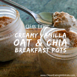 Creamy Vanilla Oat and Chia Seed Breakfast Pots