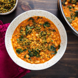 Creamy White Beans With 'Nduja, Kale, and Gremolata Breadcrumbs Recipe