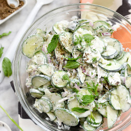 Creamy Yogurt Cucumber Salad Recipe