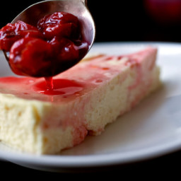 Crème Fraîche Cheesecake With Sour Cherries