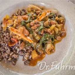 Creole Chicken with Red Beans and Spinach