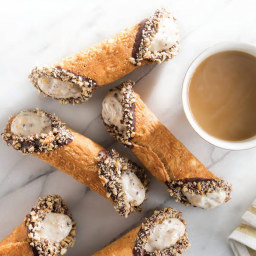 Creole Cream Cheese Cannoli with Chocolate, Orange, And Ginger