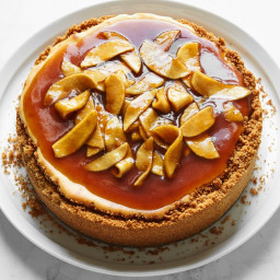 Creole Cream Cheesecake With Caramel-Apple Topping