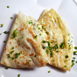 Crêpes With Herb and Goat Cheese Scrambled Eggs Recipe