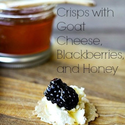 Crisps with Goat Cheese, Blackberries and Honey {Fast Appetizer}