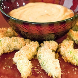 Crispy Baked Avocado Fries with Chipotle Dipping Sauce