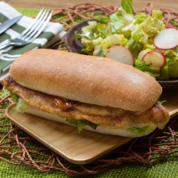 Crispy Catfish Sandwiches with Spicy Lime Aioli and Chopped Salad