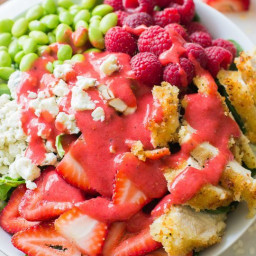 Crispy Chicken Salad with Fresh Mixed Berry Vinaigrette