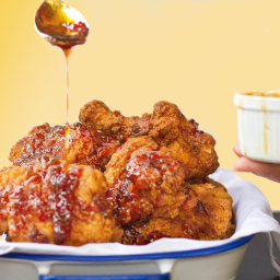 Crispy Fried Chicken with Pepper Jelly Molasses