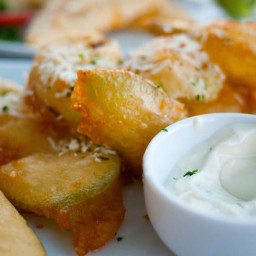Crispy Fried Zucchini – Courgette Fritters Recipe (Greek Kolokithakia tigan