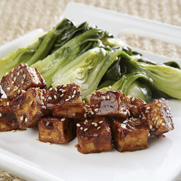 Crispy Glazed Tofu with Bok Choy