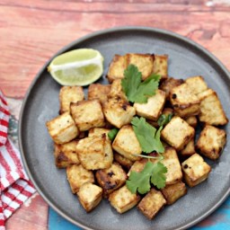 Crispy Lime and Garam Masala Tofu (Air Fryer or Baked)