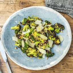 Crispy Roasted Broccoli with Garlic, Lemon, and Pine Nuts