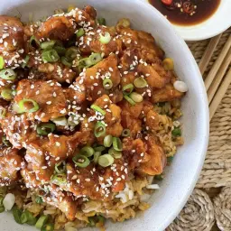 Crispy Sesame Chicken and Fried Rice Recipe