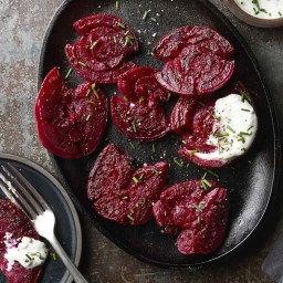 Crispy Smashed Beets with Goat Cheese Recipe