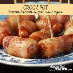 Crock Pot Bacon Brown Sugar Sausages