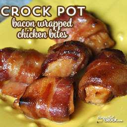 Crock Pot Bacon Wrapped Chicken Bites