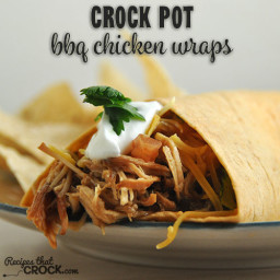 Crock Pot BBQ Chicken Wraps
