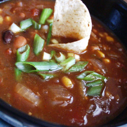 Crock Pot Beef, Bean and Bacon Soup