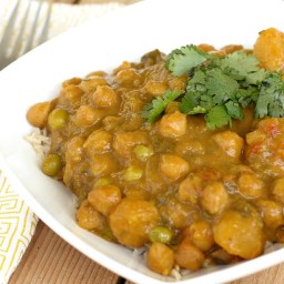 Crock Pot Butternut Squash and Chickpea Coconut Curry