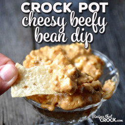 Crock Pot Cheesy Beefy Bean Dip