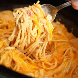 Crock Pot Cheesy Chicken Spaghetti