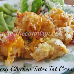 Crock Pot Cheesy Chicken Tater Tot Casserole