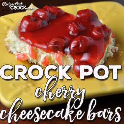 Crock Pot Cherry Cheesecake Bars